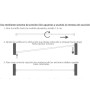 BARRA VISILLO EXTENSIBLE 60/105 CM.  CON MUELLE PRESION, SOPORTES Y VENTOSAS  (2 PIEZAS)