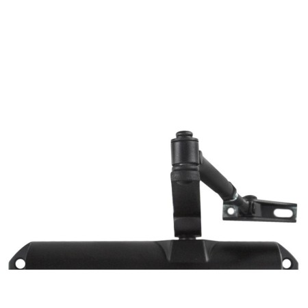 CIERRA PUERTAS CON RETENEDOR FUERZA 4.  COLOR NEGRO  (PUERTAS 90/120 CM. )