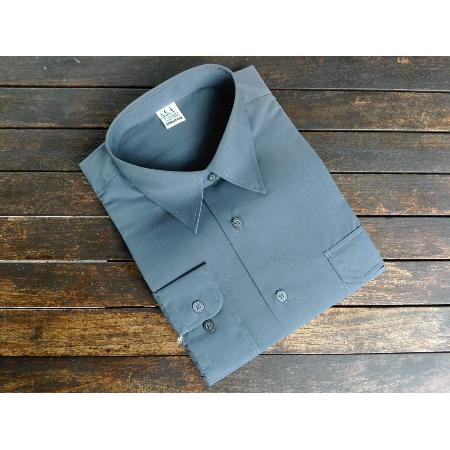 MACOR CAMISA 2 BOLSILLOS GRIS MANGA LARGA TALLA 40