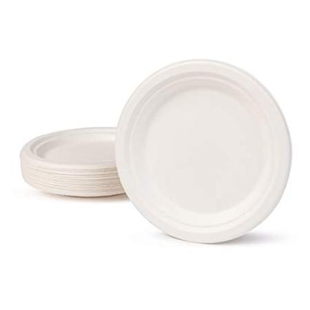 PLATO CAÑA DE AZUCAR BLANCO 17 CMS (50 UNDS)