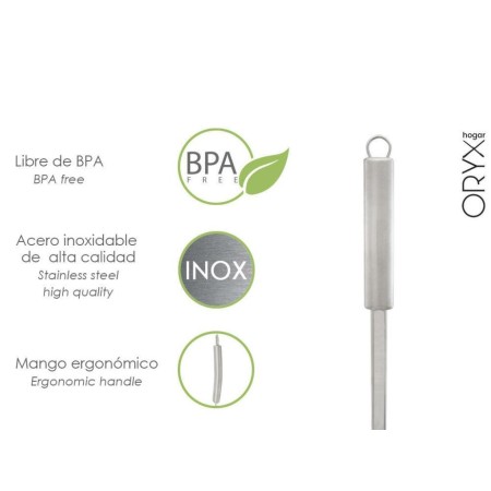 CUCHARON COCINA ACERO INOXIDABLE 9X33,5  (ALT. ) CM. 