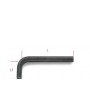 LLAVE ALLEN CORTA 10 MM PAVONADA