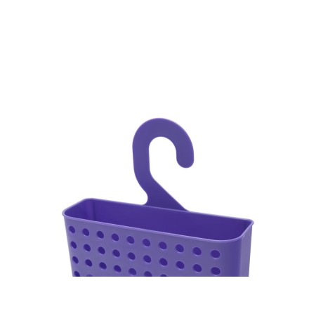 CESTA PLASTICO MULTIUSOS  (PINZAS / DUCHAS) CON COLGADOR COLORES SURTIDOS