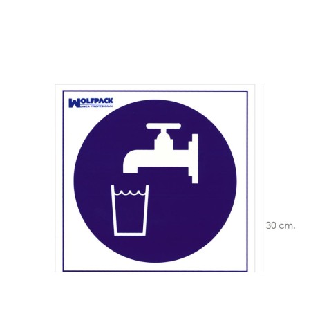 CARTEL AGUA NO POTABLE 30X21CM. 