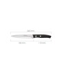CUCHILLO ASPEN VERDURAS HOJA ACERO INOXIDABLE 15 CM.  NEGRO