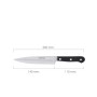 CUCHILLO GRENOBLE VERDURAS HOJA ACERO INOXIDABLE 15 CM.  NEGRO