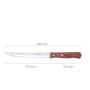 CUCHILLO MONTANA COCINA HOJA ACERO INOXIDABLE 15 CM.  MANGO MADERA
