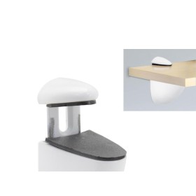 SOPORTE PELICANO REGULABLE PARA ESTANTE 1 / 20 MM.  BLANCO   (1 PIEZA)