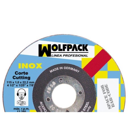 DISCO CORTE ABRASIVO INOXIDABLE 125X1,0X22,2  MM. 