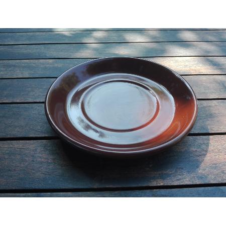 RETRO PLATO TAZA MARRON 145 MM