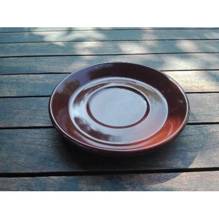 RETRO PLATO TAZA MARRON CHOCOLATE 135 MM