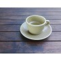 RETRO CONJUNTO TAZA 342 + PLATO VIDRIO OPAL OCRE