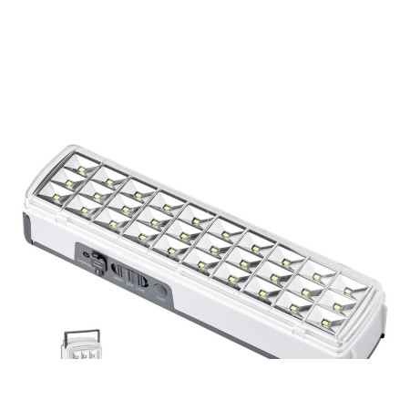 LINTERNA LED EMERGENCIA RECARGABLE CON BATERIA DE LITIO