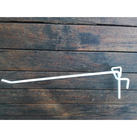 REJILLA EXPOSITORA GANCHO SIMPLE 25 CM BLANCO