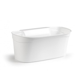 CUBO BASURA COLGANTE PARA ENCIMERA / CESTA RECOGEDORA DESPERDICIOS 31X13X17.5 (ALT.) CM. COLOR BLANCO