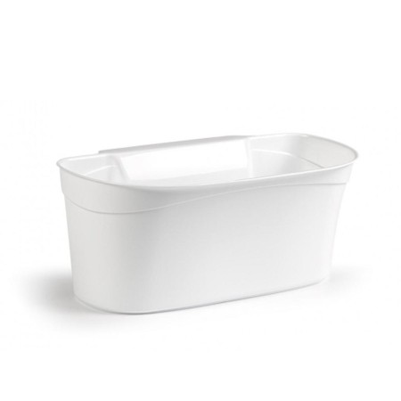 CUBO BASURA COLGANTE PARA ENCIMERA / CESTA RECOGEDORA DESPERDICIOS 31X13X17.5 (ALT.) CM. COLOR BLANCO
