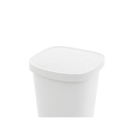 CUBO BASURA CON PEDAL 25 LITROS PLASTICO BLANCO
