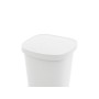 CUBO BASURA CON PEDAL 25 LITROS PLASTICO BLANCO