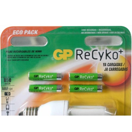 GP RECIKO BLISTER 4  AAA + REGALO LAMPARA 7 W