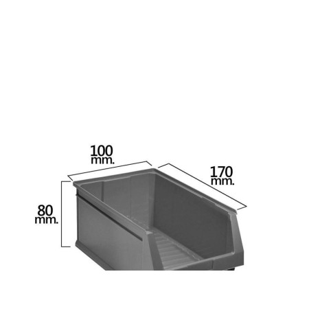 GAVETA APILABLE GRIS Nº51 170X100X80 MM.  (1/6)
