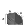 GAVETA APILABLE GRIS Nº55 336X216X200 MM.  (3/6)