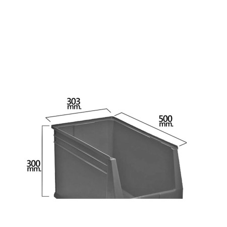 GAVETA APILABLE GRIS Nº59 500X303X300 MM. (5/6)