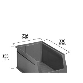 GAVETA APILABLE GRIS Nº54 336X216X155 MM. (6/6)