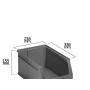 GAVETA APILABLE GRIS Nº54 336X216X155 MM. (6/6)