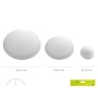 TOPES ADHESIVOS PARA PAREDES / PUERTAS / VENTANAS / MOBILIARIO 2 X Ø 60 MM. / 2 X 40 MM. / 4 X 22 MM. (BLISTER 8 PI