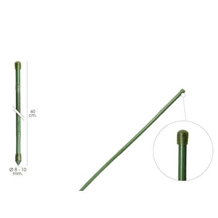 TUTOR VARILLA PLASTICO EFECTO BAMBÚ Ø  8  - 10 MM. X  60 CM. (PAQUETE 10 UNIDADES)