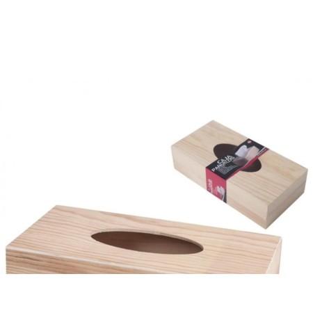 GERIMPORT CAJA PAÑUELOS 28X14 MADERA