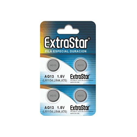 EXTRASTAR PILA BOTON LR44 (PACK 4 UNIDADES)