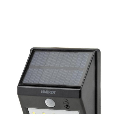 APLIQUE SOLAR LED 160 LUMENES CON SENSOR DE MOVIMIENTO Y CRESPUSCULAR IP65