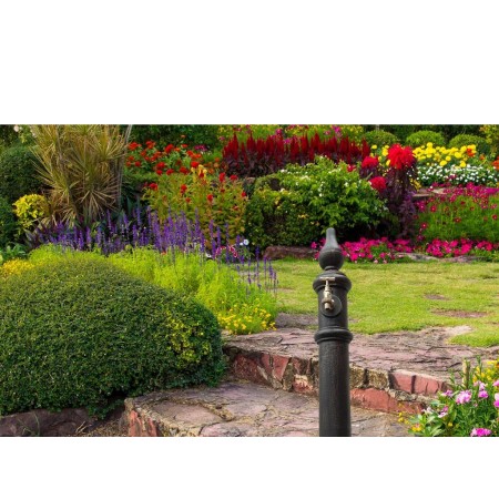 FUENTE JARDIN PIE HIERRO FUNCIDO BURGERLAND SIN GRIFO 46X29,5X125 (ALT) CM.
