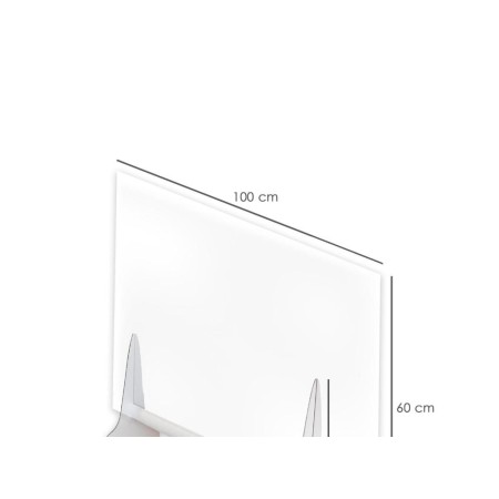 MAMPARA PROTECTORA MOSTRADOR  POLICARBONATO TRASNPARENTE 3MM. 2 PIES. 60X100 CM.