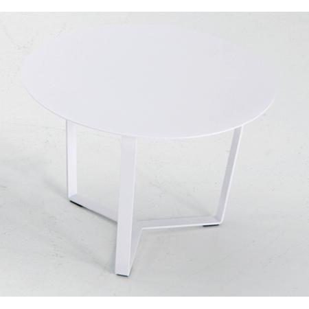 MESA AUXILIAR ALUMINIO BLANCO REDONDA 45 CMS T025B