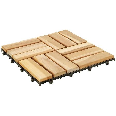 10 LOSETAS MADERA TEKA PAPILLON