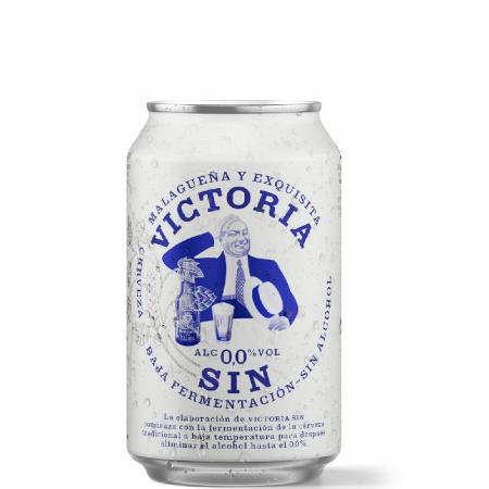 CERVEZA VITORIA LATA 330 ML SIN ALCOHOL