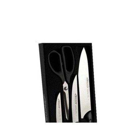ARCOS JUEGO 3 CUCHILLOS COCINA+TIJERAS 1526