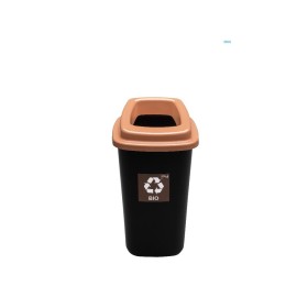 EBERTOOLS CUBO SELECTIVO ORGANICO EKOBIN 45 LTS NEGRO ARO MARRON