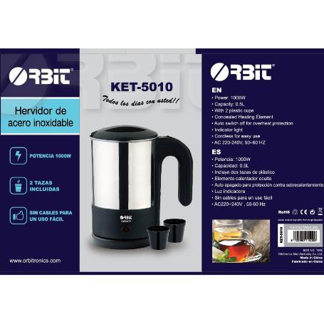 HERVIDOR DE AGUA INOX 0,5 LTS KET-5010 ORBIT