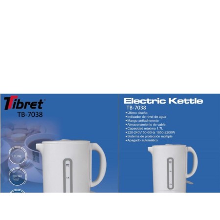 HERVIDOR DE AGUA 1.7L TB-7038 TRIBET