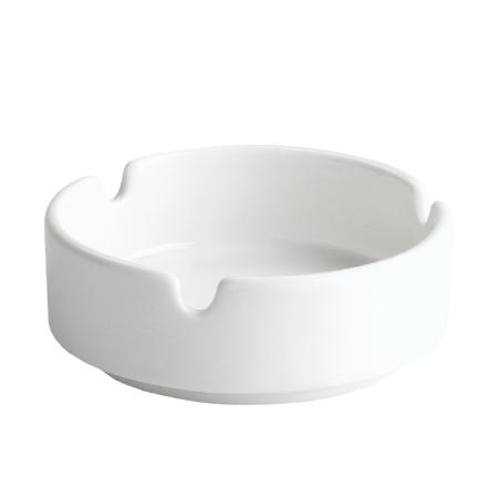 CENICERO REDONDO 10 CM. PORCELANA BLANCA