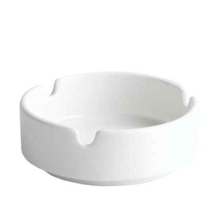 CENICERO REDONDO 10 CM. PORCELANA BLANCA