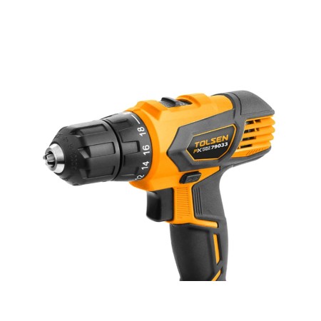 TOLSEN TALADRO INALAMBRICO 20V 2 BATERIAS + ACCESORIOS