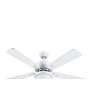 VENTILADOR TECHO CON LUZ MADERA BLANCA