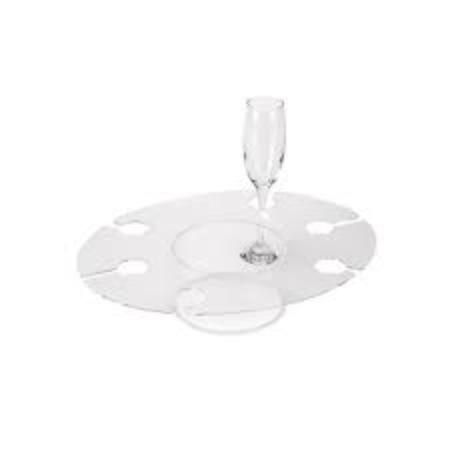 SOPORTE METACRILATO CUBITERA 6 COPAS OVAL 14 CMS. INT.