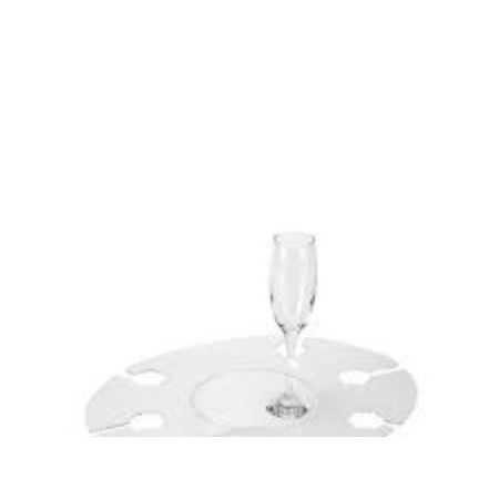 SOPORTE METACRILATO CUBITERA 6 COPAS OVAL 14 CMS. INT.