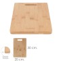 TABLA CORTAR COCINA FABRICADA EN MADERA DE BAMBU 100% CON ASA 30X20 CM.TABLA CORTAR,CARNE PESCADO,VERDURAS,FRUTAS,A