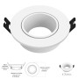 ARO FOCO EMPOTRABLE REGULABLE CON PORTALAMPARAS PARA BOMBILLAS GU10 Ø 90 X 29 MM. BOMBILLA ENCASTRADA. PACK DE 3 UN